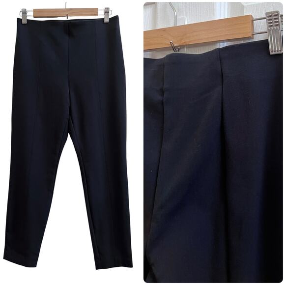 Talbots Black Portland Side Zipper Slim Leg Petite Size 8 Pants 24.5 Inch Inseam - Picture 1 of 14